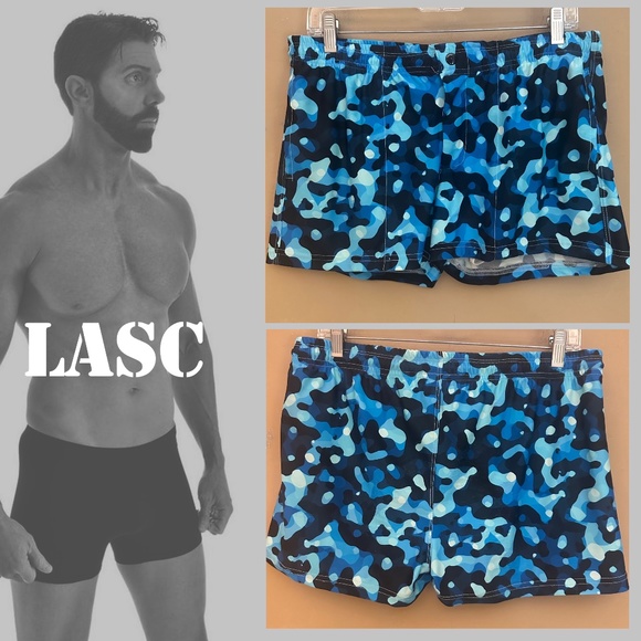 LASC Stretch Swim Trunks Large Gently worn 90% nylon / 10% spandex - Picture 1 of 3